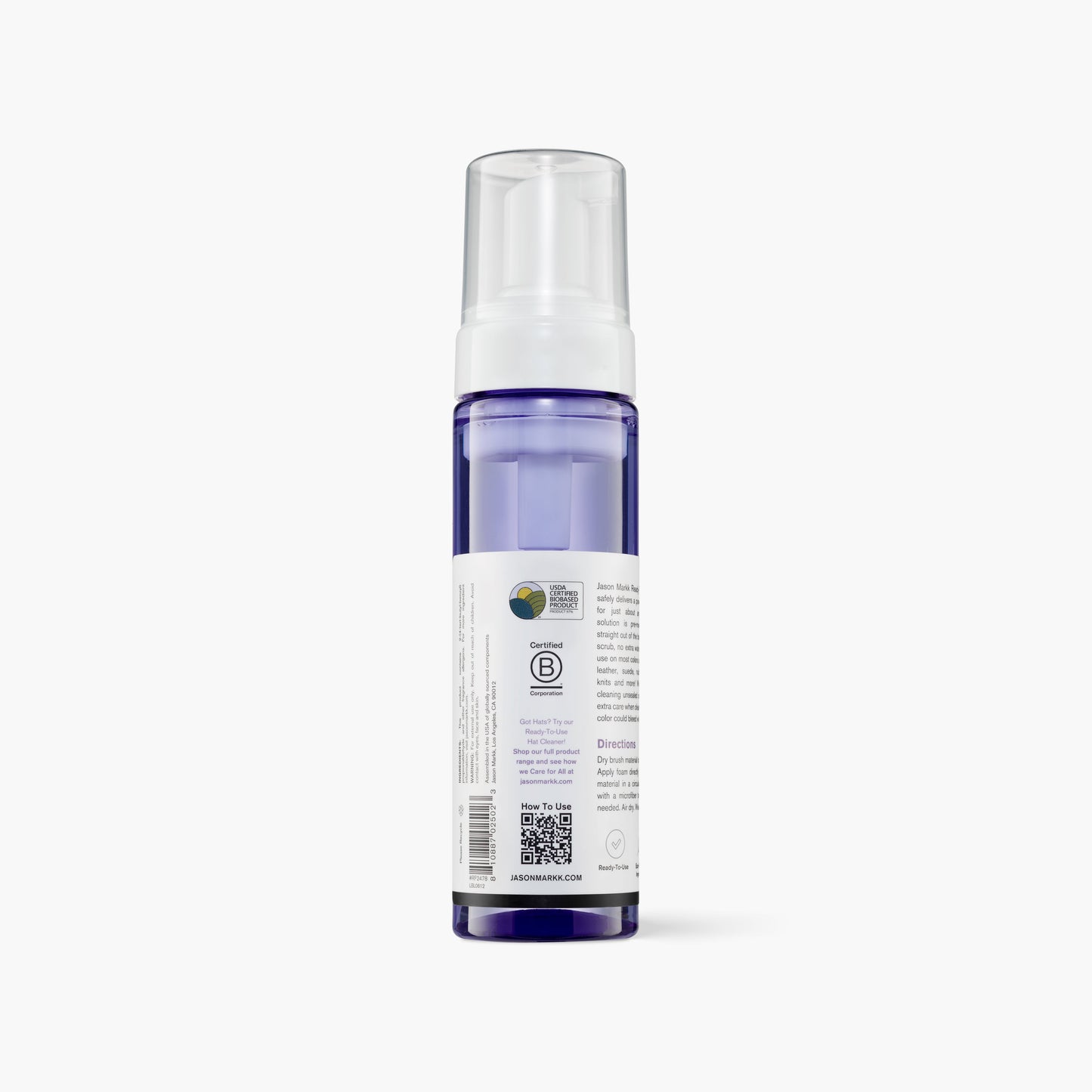 Jason Markk 7oz Ready-To-Use Foam Cleaner - Back Labeling