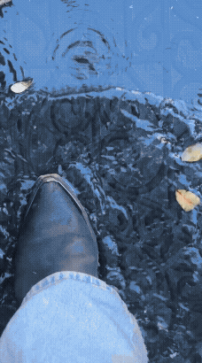 GIF of person using Quick Wipes on a pair of nice boots.